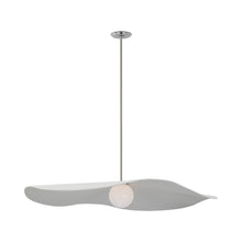 Load image into Gallery viewer, Mahalo LED Single Pendant Light in Polished Nickel (Matte White/40-Inch).