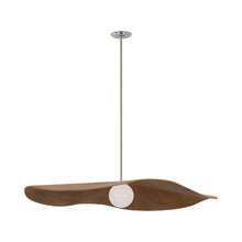 Load image into Gallery viewer, Mahalo LED Single Pendant Light in Polished Nickel (Natural Oak/40-Inch).