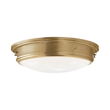 Load image into Gallery viewer, Marine Flush Mount Ceiling Light in Natural Brass (Large).