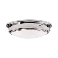 Load image into Gallery viewer, Marine Flush Mount Ceiling Light in Polished Nickel (Large).