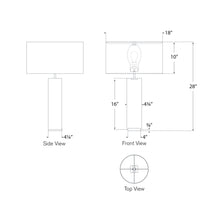 Load image into Gallery viewer, Matero Table Lamp - line drawing.
