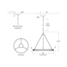 Load image into Gallery viewer, Matthew LED Chandelier - line drawing.