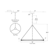 Load image into Gallery viewer, Matthew LED Chandelier - line drawing.