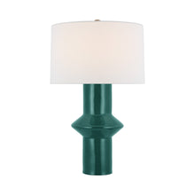 Load image into Gallery viewer, Maxime Table Lamp in Emerald Crackle.