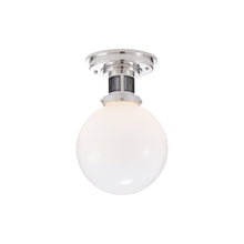 Load image into Gallery viewer, McCarren Flush Mount Ceiling Light in Polished Nickel (Small).
