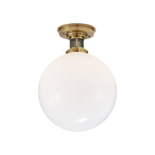 Load image into Gallery viewer, McCarren Flush Mount Ceiling Light in Natural Brass (Medium).