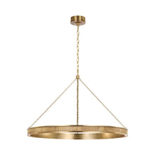 Load image into Gallery viewer, Menil LED Ring Chandelier in Soft Brass.