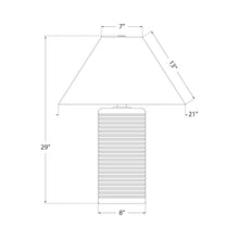 Load image into Gallery viewer, Metropolis Table Lamp - line drawing.