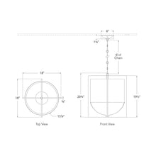 Load image into Gallery viewer, Michaela LED Chandelier - line drawing.