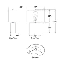 Load image into Gallery viewer, Mishca Table Lamp - line drawing.