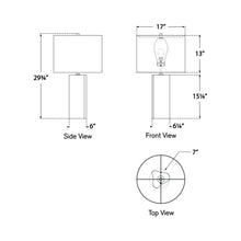 Load image into Gallery viewer, Mishca Table Lamp - line drawing.