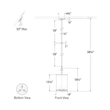 Load image into Gallery viewer, Modern Pendant Light - line drawing.