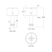 Load image into Gallery viewer, Montaigne Table Lamp - line drawing.