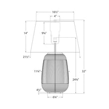 Load image into Gallery viewer, Monterey Table Lamp - line drawing.