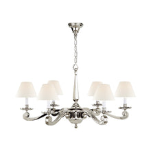 Load image into Gallery viewer, Myrna Chandelier in Polished Nickel.