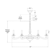 Load image into Gallery viewer, Myrna Chandelier - line drawing.