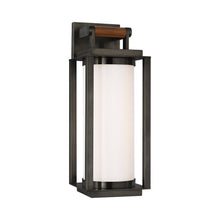 Load image into Gallery viewer, Northport Bracketed Outdoor LED Wall Light in Bronze/Teak.