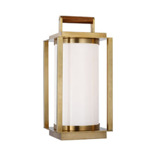 Load image into Gallery viewer, Northport LED Table Lamp in Natural Brass/Teak.