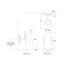 Load image into Gallery viewer, Olina Wall Light - line drawing.