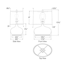 Load image into Gallery viewer, Olinda Table Lamp - line drawing.