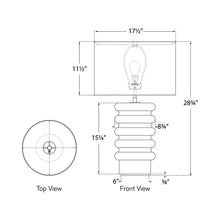 Load image into Gallery viewer, Onda Table Lamp - line drawing.