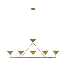 Load image into Gallery viewer, Orsay Linear Chandelier in Hand-Rubbed Antique Brass.