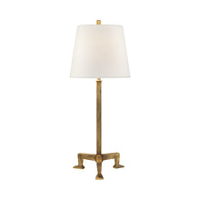 Load image into Gallery viewer, Parish Table Lamp in Gilded Iron.