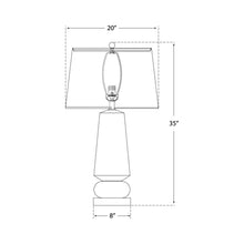 Load image into Gallery viewer, Parisienne Table Lamp - line drawing.