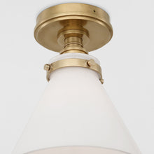Load image into Gallery viewer, Parkington Conical Flush Mount Ceiling Light in Detail.