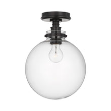 Load image into Gallery viewer, Parkington Globe Flush Mount Ceiling Light in Bronze (Clear Glass).