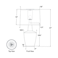 Load image into Gallery viewer, Paros Table Lamp - line drawing.
