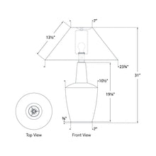 Load image into Gallery viewer, Paros Table Lamp - line drawing.