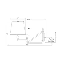 Load image into Gallery viewer, Paulo Wall Light - line drawing.