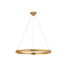 Load image into Gallery viewer, Paxton LED Chandelier in Natural Brass (32-Inch).