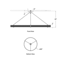 Load image into Gallery viewer, Paxton LED Chandelier - line drawing.