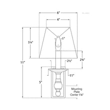 Load image into Gallery viewer, Payson Wall Light - line drawing.