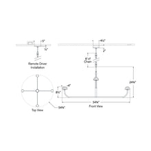 Load image into Gallery viewer, Pedra LED Shallow Chandelier - line drawing.