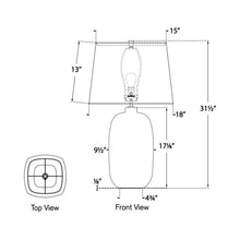 Load image into Gallery viewer, Pemba Table Lamp - line drawing.