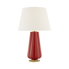 Load image into Gallery viewer, Penelope Table Lamp in Berry Red.