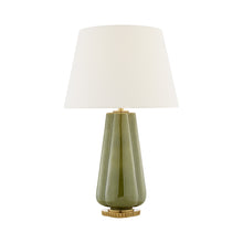 Load image into Gallery viewer, Penelope Table Lamp in Green Porcelain.