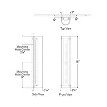 Load image into Gallery viewer, Penhold LED Bath Wall Light - line drawing.