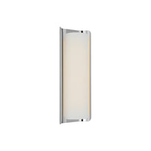 Load image into Gallery viewer, Penumbra LED Wall Light in Polished Nickel/Linen (15-Inch).
