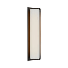 Load image into Gallery viewer, Penumbra LED Wall Light in Bronze/Linen (21-Inch).