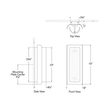 Load image into Gallery viewer, Penumbra LED Wall Light - line drawing.