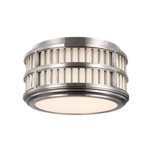 Load image into Gallery viewer, Perren LED Flush Mount Ceiling Light in Polished Nickel/Glass Rods (12-Inch).