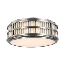 Load image into Gallery viewer, Perren LED Flush Mount Ceiling Light in Polished Nickel/Glass Rods (18-Inch).
