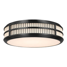 Load image into Gallery viewer, Perren LED Flush Mount Ceiling Light in Bronze/Glass Rods (24-Inch).