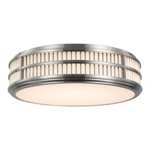 Load image into Gallery viewer, Perren LED Flush Mount Ceiling Light in Polished Nickel/Glass Rods (24-Inch).