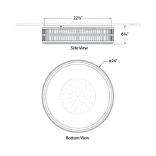 Load image into Gallery viewer, Perren LED Flush Mount Ceiling Light - line drawing.