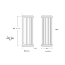 Load image into Gallery viewer, Perren Outdoor LED Wall Light - line drawing.